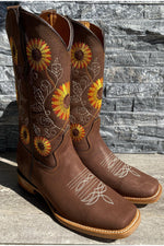 Load image into Gallery viewer, Cactus Country Women's Sunflowers Chocolate Brown
