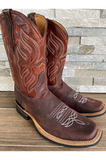 Load image into Gallery viewer, Cactus Country Men’s Dark Wine Square Toe