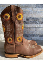 Load image into Gallery viewer, Cactus Country Women's Sunflowers Chocolate Brown