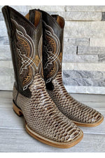 Load image into Gallery viewer, Cactus Exotic Men's Tan Python Boots