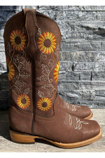 Load image into Gallery viewer, Cactus Country Women&#39;s Sunflowers Chocolate Brown
