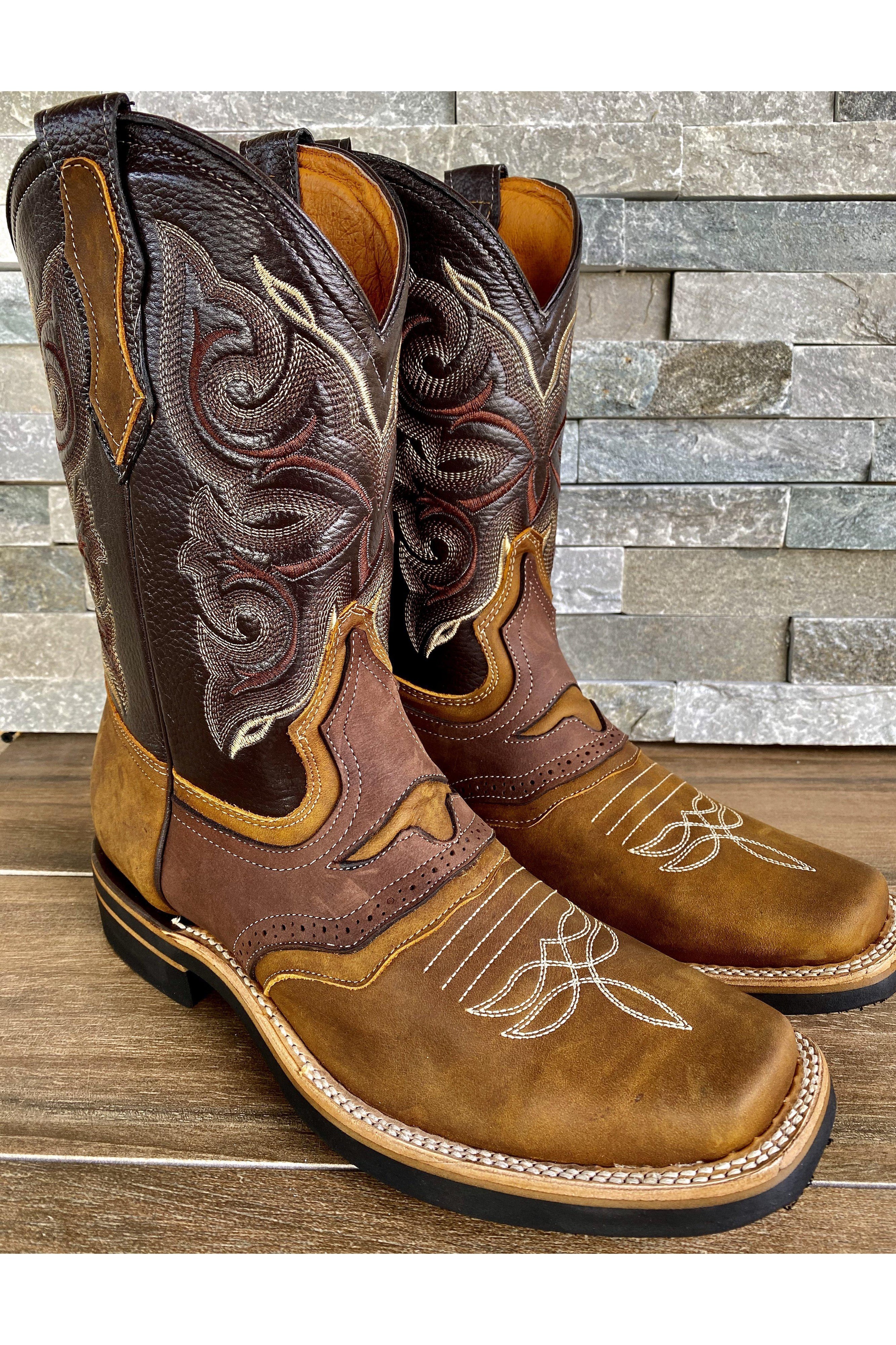 Cactus Country Men’s Two-Tone Brown Boots