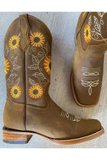 Load image into Gallery viewer, Cactus Country Women’s Golden Sunflower Boots
