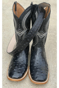 Cactus Exotic Black Ostrich Belt