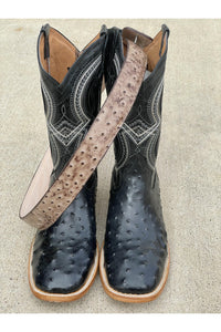 Cactus Exotic Gray Ostrich Belt